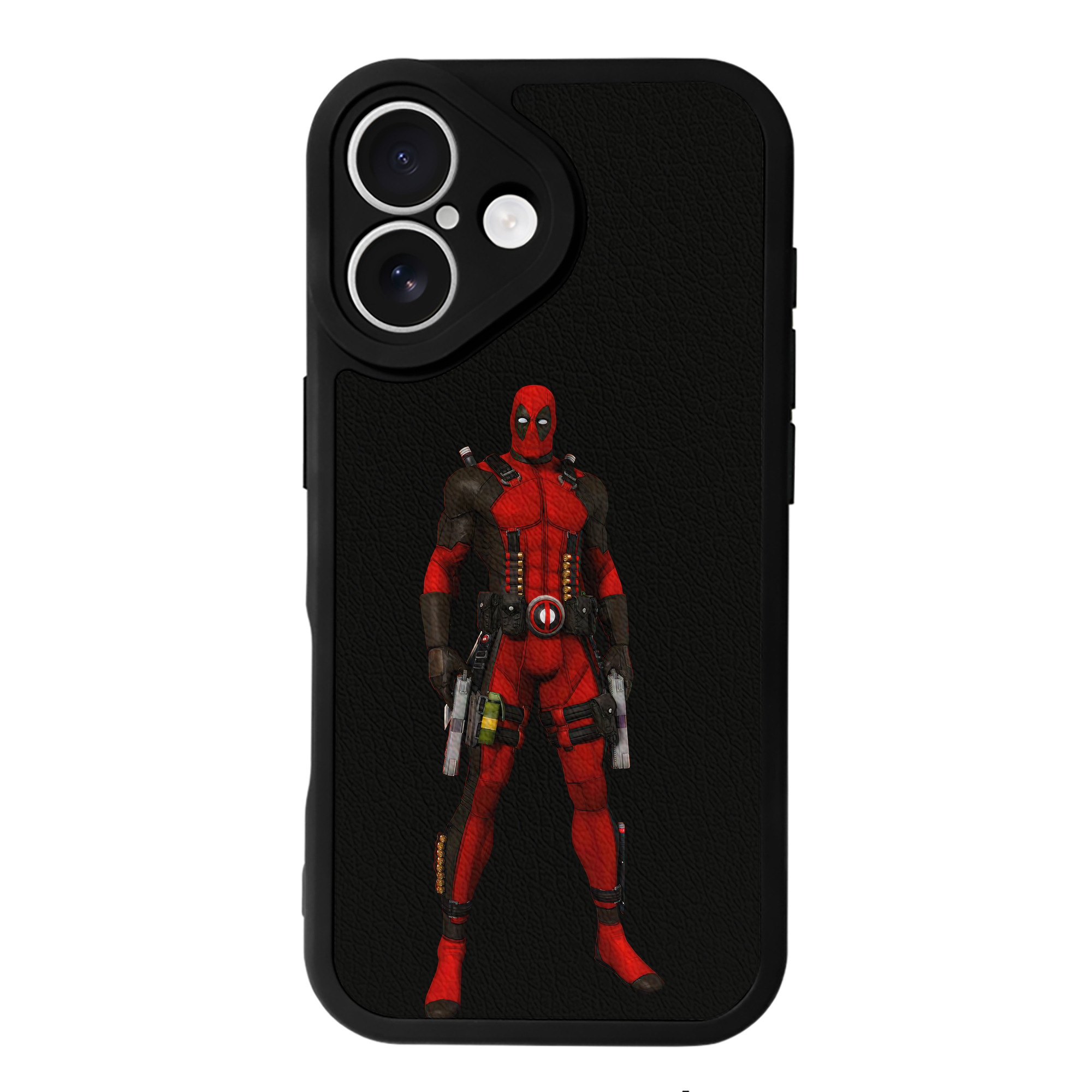 （画像用） Deadpool デッドプール 【iPhone 16シリーズ対応】シリコンスマホケース（レザー調） 材質：シリコン